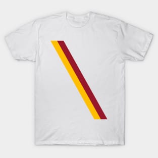 Motherwell Retro 1973 White Amber Claret Sash T-Shirt